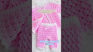 Easy crochet cardigan sweater set Conjunto sueter cárdigan crochetforbaby ganchillo shorts [upl. by Rephotsirhc]