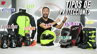 Tipos de PROTECCIONES de MOTO ¿Cuál protege más 🚨 [upl. by Hares561]