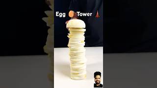 EGG 🥚 TOWER 🗼FOOD RECIPES food streetfood cooking recipe foodie tasty shorts [upl. by Ahsienroc]