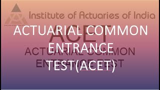 ACET ACTUARIAL ENTRANCE IAI SYLLABUS AND MOST IMPORTANT TOPICS  How to pass the ACET [upl. by Eiloj849]