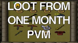 OSRS Loot From ONE MONTH OF PVM Bossing  Slayer [upl. by Avelin]