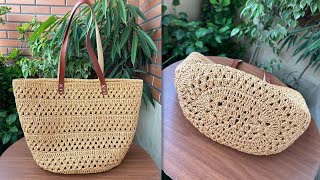 آموزش بافت کیف تابستانی با رافیاSummer bag weaving tutorial with raffia [upl. by Kemp]