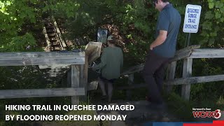 Hiking trail in Quechee Gorge damaged by flooding reopened Monday [upl. by Vickie198]