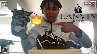 LANVIN CURB LEATHER SNEAKER REVIEW  TRY ON THESE ARE HARD 😮‍💨🔥 [upl. by Januisz]