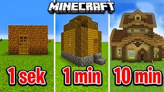 Minecraft BUDUJĘ DOM W 10 MINUT 1 MINUTĘ I 10 SEKUND [upl. by Arrak809]