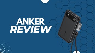 Review Anker Power Bank 10000mAh Portable Charger with Builtin USBC Cable and Lanyard 225W [upl. by Yule]