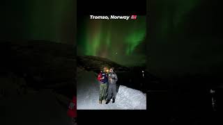 Got chance to see the Northern lights while in Tromso 🇳🇴 travel tromsø norway northernlights [upl. by Anaitak]