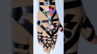 Stylish Cello Tape Mehndi Design mehndi mehndidesign simple [upl. by Ho]