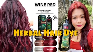 HERBAL HAIR DYE SHAMPOO WINE RED COLOR [upl. by Nylarahs]