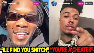 Offset Calls Out Blueface On IG Live For Exposing Him To Cardi B [upl. by Leohcin138]