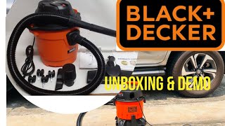 Black  Decker Wet amp Dry Vacuum Cleaner Unboxing and Demo  Nissan Terra [upl. by Norej225]