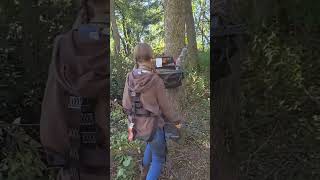 DEER Stand Climber Learning Curve archery hunting countrylife shortvideo hunterxhunter [upl. by Steinman338]