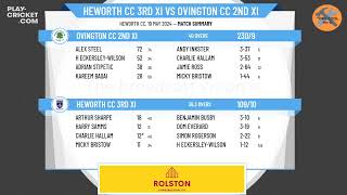 Heworth CC 3rd XI v Ovington CC 2nd XI [upl. by Carlen]