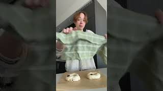 Making chocolate chip bagels shorts [upl. by Onoitna]