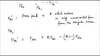 LEC 39 Recycle Reactors Design Equation [upl. by Ymerej684]