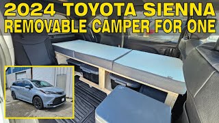 2024 Toyota Sienna Hybrid 35 MPG AWD Removable Camper Build Build 32 [upl. by Noletta773]