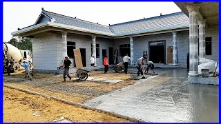 Skilled workers build new chinese style house and large garden [upl. by Child]