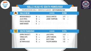 Peel Cricket Association Inc  Ladies T20  Round 10  Halls Head v South Mandurah [upl. by Rubliw277]