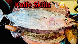 Amazing Cutting Skills  Incredible Big Skipjack Tuna Fish Cutting By Expert Fish Cutter [upl. by Hasin662]