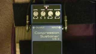 Boss CS3 Compressor Sustainer Pedal Demo [upl. by Trinette]