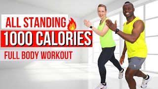 1000 CALORIE WORKOUT at Home  1 Hour Full Body Cardio HIIT Workout  ALL STANDING NO REPEAT [upl. by Yticilef]