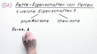 Eigenschaften von Fetten GK  Chemie  Organische Chemie [upl. by Bandler]