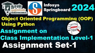 Class Implementation Level 1 Assignment Set1Object Oriented Programming Using Python NM Infosys [upl. by Selbbep]