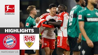 FC Bayern München  VfB Stuttgart 30  Highlights  Matchday 15 – Bundesliga 202324 [upl. by Agrippina]