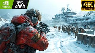 FROZEN MILITARY BASE DEFENSE PC RTX 4090 ULTRA Graphics 4K World War Z Aftermath [upl. by Anit]