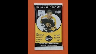 A HULL OF AN ORIGINAL 2000 PACK of 20022003 Upper Deck VINTAGE hockey cards [upl. by Presley]