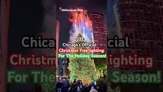 Chicago’s Christmas Tree Lighting Ceremony at Millennium Park [upl. by Enerual]