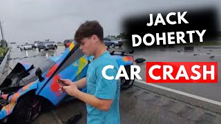 Jack Doherty Almost Di3d  Crashed his car live on stream [upl. by Thilda]