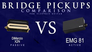 DiMarzio X2N vs EMG 81  Bridge Guitar Pickup Comparison Tone Demo [upl. by Sirraf617]