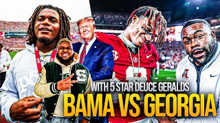 BAMA🐘 VS GEORGIA🐶  GAME DAY VLOG Featuring 5⭐️Recruit DEUCE GERALDS rolltide [upl. by Limay]