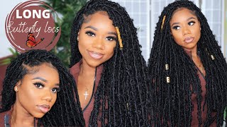 LONG DISTRESSED BUTTERFLY LOCS TUTORIAL 🦋  EASYQUICK Method  Janet Collection Nala Tress  Chev B [upl. by Hgielah367]