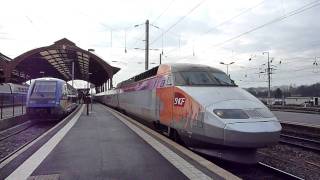 TGV 320 Infra Iris quitte Strasbourg le 10012012 [upl. by Einre]