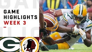 Packers vs Redskins Week 3 Highlights  NFL 2018 [upl. by Kristien]