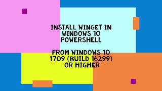 Win In a Minute Install winget in Windows 10 Powershell [upl. by Ogden]