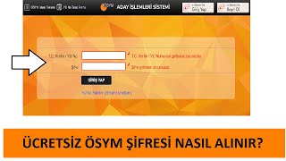 ÜCRETSİZ ÖSYM ŞİFRESİ NASIL ALINIR 1 DAKİKADA ÖSYM ŞİFRESİ ALMA ÖSYM ŞİFRESİ NEREDEN ALINIR [upl. by Cunningham]