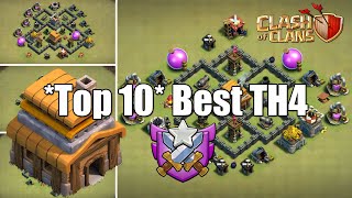 🏆 Best TH4 Bases For Clash of Clans 2024 ⚔️ [upl. by Etnoid18]