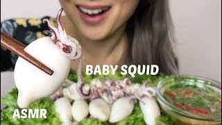 Baby Squid  ASMR Eating sounds  NE Lets Eat [upl. by Gladstone]