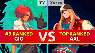 GGST ▰ TY 3 Ranked Giovanna vs Xyzzy TOP Ranked Axl High Level Gameplay [upl. by Hescock]