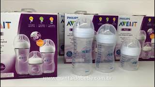 Kit Mamadeiras Pétala Avent Anticólica 125ml 260ml e 230ml  Philips Avent [upl. by Ahcas]