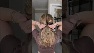 BEACHY HALFUP HAIRSTYLE USING A BARRETTE [upl. by Naujud659]