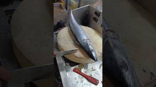 Big king fish cutting slice seafood shorts video [upl. by Besse781]