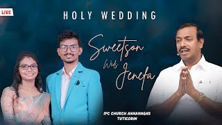 Sweetson weds Jenefa  Wedding Christian Message Mohan C Lazarus  இனிய இல்லறம்  Iniya Illaram [upl. by Ynnoj684]