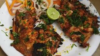 🐟 Tandoori Pomfret  Pomfret fish tandoori without Oven Smokey Pomfret tandooriतंदूरी पापलेट [upl. by Mcginnis]