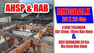 Cara Menghitung AHSP Ringbalk 20x20 Cm  RAB [upl. by Viafore917]