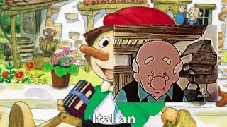 Piccolino no Bouken Pinocchio Opening Multilanguage Comparison [upl. by Annasor]