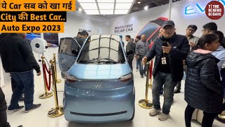 Solar Car New Concept New Technology 540Km One Charge Evehicle AUTO EXPO 2023 [upl. by Airlee]